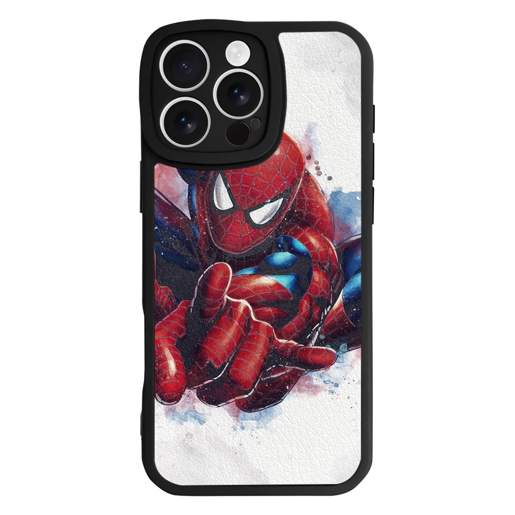 Spider Man スパイダーマン 【iPhone 16シリーズ対応】シリコンスマホケース（レザー調） 材質：シリコン